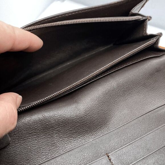 Authentic Loewe Orange Leather Long Designer Wallet / Clutch - Picture 5 of 14